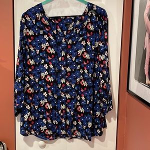 Talbots Multicolor Floral Top, Size 3X